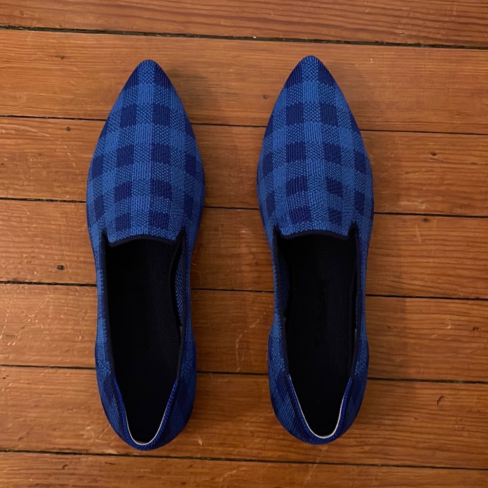 Rothy’s limited edition gingham check flat size 8